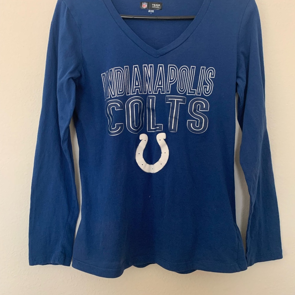 Indianapolis Colts NFL Team Apparel Women's Long Sleeve T shirt   Size Large